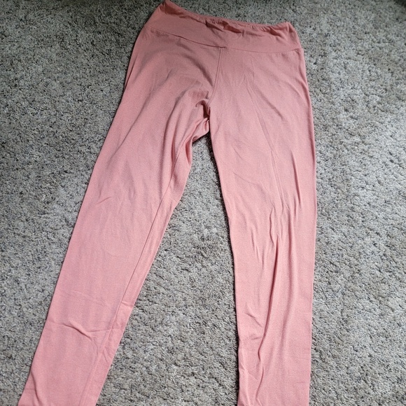 Lularoe womens coral peach leggings - ONE SIZE - Picture 1 of 4
